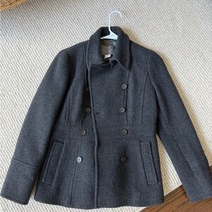 J. Crew Gray Stadium Cloth Coat
